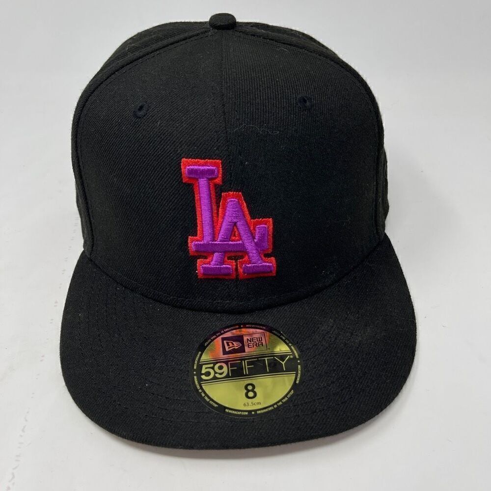 New Era 59FIfty Black Los Angeles Dodgers World Series 2020 Fitted Hat Size 8